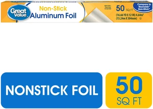 Great Value Non-Stick Aluminum Foil, 50 sq ft Great Value Non-Stick Aluminum Foil, 50 sq ft
