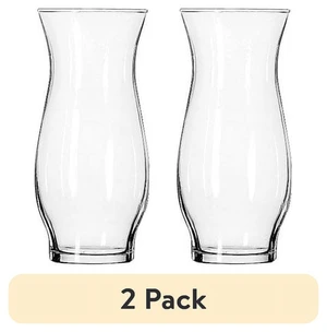 Libbey Clear Glass Hurricane Vase 6.5in (2 Pack) Libbey Clear Glass Hurricane Vase 6.5in (2 Pack)