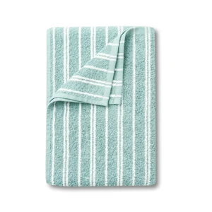 Mainstays Basic Striped Bath Towel, Aqua Mainstays Basic Striped Bath Towel, Aqua