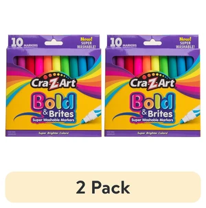 Cra-Z-Art Super Washable Bold Brite Art Markers, 10-Count (2-Pack) Cra-Z-Art Super Washable Bold Brite Art Markers, 10-Count (2-Pack)