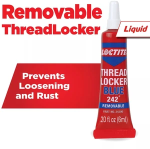 Loctite Threadlocker Blue 242 Removable Adhesive, 0.2 Fl Oz Tube, Pack of 1 Loctite Threadlocker Blue 242 Removable Adhesive, 0.2 Fl Oz Tube, Pack of 1