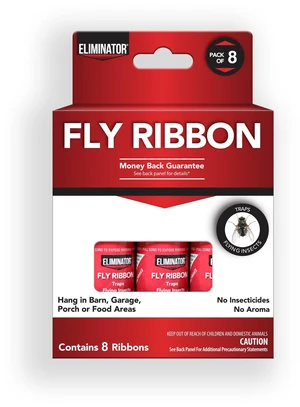 Eliminator Non-Toxic Fly Ribbon 8-Pack, Sticky Paper Traps for Flying Insects Eliminator Non-Toxic Fly Ribbon 8-Pack, Sticky Paper Traps for Flying Insects