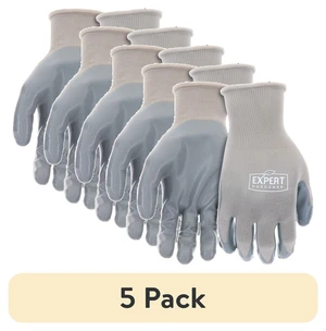 Expert Gardener 5-Pack Gray Nitrile Sustainable Gloves Large Expert Gardener 5-Pack Gray Nitrile Sustainable Gloves Large