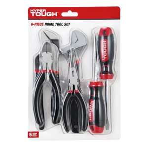 Hyper Tough 6-Piece Home Tool Set, 10.5 x 7.5 x 1.25 Inches Hyper Tough 6-Piece Home Tool Set, 10.5 x 7.5 x 1.25 Inches