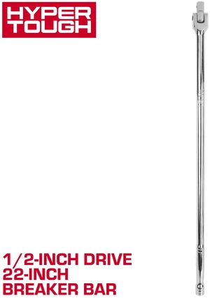 Hyper Tough 1/2-Inch Drive 22-Inch Breaker Bar with Swivel Head Hyper Tough 1/2-Inch Drive 22-Inch Breaker Bar with Swivel Head