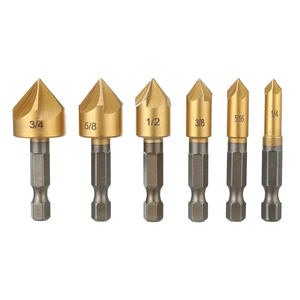 Hyper Tough 6 Piece Countersink Bit Set Hyper Tough 6 Piece Countersink Bit Set