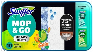 Swiffer Mop & Go Heavy Duty Wet Refills, Gain, 10 Count Swiffer Mop & Go Heavy Duty Wet Refills, Gain, 10 Count