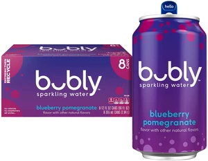 Bubly Blueberry Pomegranate Sparkling Water, 12fl oz, 8Pack Cans Bubly Blueberry Pomegranate Sparkling Water, 12fl oz, 8Pack Cans