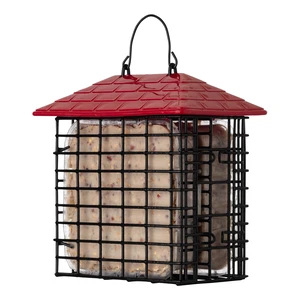 More Birds Double Suet Feeder, Hanging Wild Bird Feeder with Weather Guard More Birds Double Suet Feeder, Hanging Wild Bird Feeder with Weather Guard
