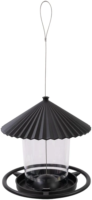 Vibrant Life 2.5LB Capacity Hanging Hopper Bird Feeder, Black Vibrant Life 2.5LB Capacity Hanging Hopper Bird Feeder, Black