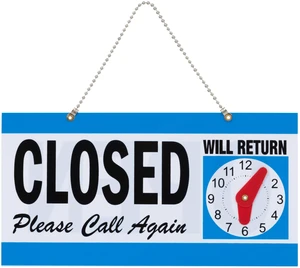 Pen+Gear Reversible Open & Closed Sign, 5.9x11.4in, Durable PP Material, Customizable Clock Pen+Gear Reversible Open & Closed Sign, 5.9x11.4in, Durable PP Material, Customizable Clock
