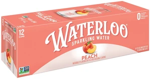 Waterloo Sparkling Water Peach, 12 fl oz, 12 Pack Cans Waterloo Sparkling Water Peach, 12 fl oz, 12 Pack Cans