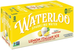 Waterloo Sparkling Water, Lemon Italian Ice, 12fl oz, 8-Pack Cans Waterloo Sparkling Water, Lemon Italian Ice, 12fl oz, 8-Pack Cans