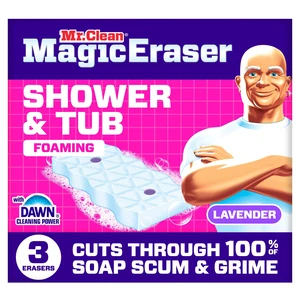 Mr. Clean Magic Eraser Sponge 3Count Lavender Shower & Tub Cleaner Mr. Clean Magic Eraser Sponge 3Count Lavender Shower & Tub Cleaner