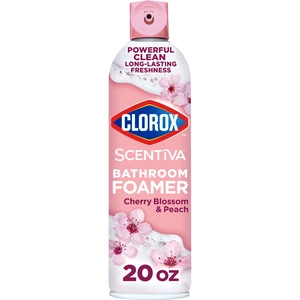 Clorox Scentiva Bathroom Foamer Cherry Blossom and Peach 20oz Clorox Scentiva Bathroom Foamer Cherry Blossom and Peach 20oz