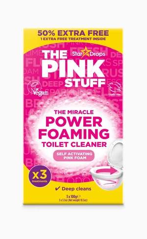 The Pink Stuff Miracle Power Foaming Toilet Cleaner, Self-Activating Formula, Stain Remover, 3 Treatments, 10.5 Oz The Pink Stuff Miracle Power Foaming Toilet Cleaner, Self-Activating Formula, Stain Remover, 3 Treatments, 10.5 Oz