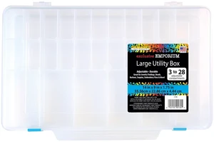The Beadery 2186 3-28 Comp Large Utility Box, Clear Plastic The Beadery 2186 3-28 Comp Large Utility Box, Clear Plastic