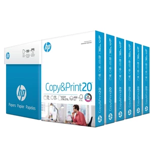 HP Printer Paper 20lb 8.5x11 White 2400 Sheets 6 Pack HP Printer Paper 20lb 8.5x11 White 2400 Sheets 6 Pack