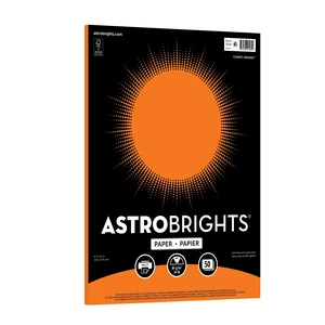 Astrobrights Cosmic Orange Colored Paper, 8.5" x 11", 24 lb/89 gsm, 50 Sheets Astrobrights Cosmic Orange Colored Paper, 8.5" x 11", 24 lb/89 gsm, 50 Sheets