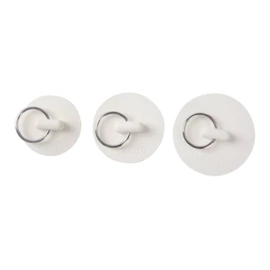 Mainstays 3-Piece Rubber Sink Stoppers with Rings for 1", 1.25", and 1.5" Bathroom Drains Mainstays 3-Piece Rubber Sink Stoppers with Rings for 1", 1.25", and 1.5" Bathroom Drains