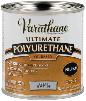 Varathane Ultimate Oil-Based Interior Polyurethane Satin-9161H Clear, Half Pint Varathane Ultimate Oil-Based Interior Polyurethane Satin-9161H Clear, Half Pint