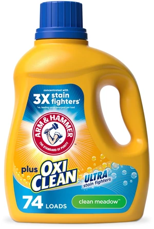ARM & HAMMER Plus OxiClean Ultra Stain Fighters Liquid Detergent, Clean Meadow, 96.2Fl Oz ARM & HAMMER Plus OxiClean Ultra Stain Fighters Liquid Detergent, Clean Meadow, 96.2Fl Oz