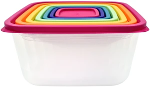 14 Count Mainstays Plastic Rainbow Food Storage Set, Multi Color 14 Count Mainstays Plastic Rainbow Food Storage Set, Multi Color
