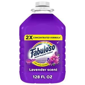 Fabuloso 2X Multi-Purpose Cleaner, No Rinse Floor Cleaner, Lavender Scent, 128 fl oz Fabuloso 2X Multi-Purpose Cleaner, No Rinse Floor Cleaner, Lavender Scent, 128 fl oz