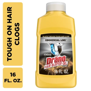 Drano Hair Buster Gel Drain Clog Remover, Commercial Line, 16fl oz Drano Hair Buster Gel Drain Clog Remover, Commercial Line, 16fl oz