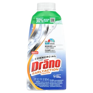 Drano Dual-Force Foamer Hair and Drain Clog Remover Commercial Line 17 fl oz Drano Dual-Force Foamer Hair and Drain Clog Remover Commercial Line 17 fl oz