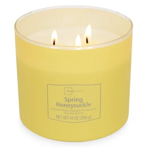 Mainstays 3-Wick Textured Wrapped Candle, Spring Honeysuckle, 14oz Mainstays 3-Wick Textured Wrapped Candle, Spring Honeysuckle, 14oz