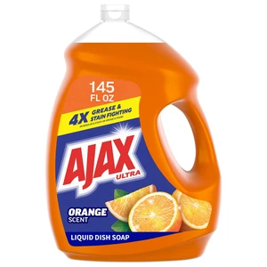 Ajax Ultra Liquid Dish Soap, Triple Action, Easy-Flip Cap, Orange Scent, 145 fl oz Ajax Ultra Liquid Dish Soap, Triple Action, Easy-Flip Cap, Orange Scent, 145 fl oz