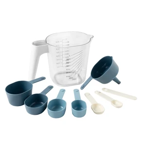 Mainstays 9-Piece Stackable Measuring Set, 7.48"L, Blue Mainstays 9-Piece Stackable Measuring Set, 7.48"L, Blue