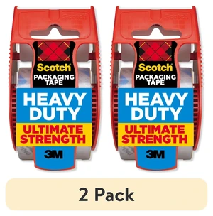 Scotch Heavy Duty Packaging Tape 2 Pack, Clear, 1.88 in x 25.6 Yd Scotch Heavy Duty Packaging Tape 2 Pack, Clear, 1.88 in x 25.6 Yd