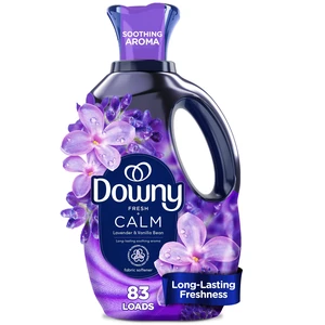 Downy Ultra Soft Liquid Fabric Softener and Conditioner, Calm Lavender & Vanilla Bean Scent, 56 fl oz, 83 Loads Downy Ultra Soft Liquid Fabric Softener and Conditioner, Calm Lavender & Vanilla Bean Scent, 56 fl oz, 83 Loads