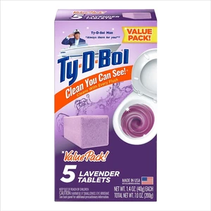 TyDBol Toilet Bowl Cleaner Tablets, Unscented, 5 Lavender Tablets TyDBol Toilet Bowl Cleaner Tablets, Unscented, 5 Lavender Tablets