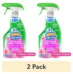2 Pack Scrubbing Bubbles Disinfectant Bathroom Shower & Tub Cleaner Grime Fighter Spray Floral Fusion 32oz 2 Pack Scrubbing Bubbles Disinfectant Bathroom Shower & Tub Cleaner Grime Fighter Spray Floral Fusion 32oz