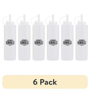Expert Grill 6 Pack Plastic 14-Ounce Oil and Vinegar Dispensing Squeeze Bottle, 8.8x2.3x2.3in Expert Grill 6 Pack Plastic 14-Ounce Oil and Vinegar Dispensing Squeeze Bottle, 8.8x2.3x2.3in