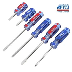 Hyper Tough 935G6C 6-Piece Phillips and Slotted Screwdriver Set with Acetate Handle Hyper Tough 935G6C 6-Piece Phillips and Slotted Screwdriver Set with Acetate Handle