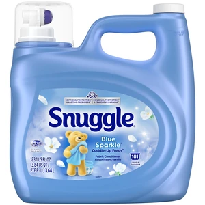 Snuggle Cuddle-Up Fresh Blue Sparkle Liquid Fabric Softener, 123.1 Oz, 181 Loads Snuggle Cuddle-Up Fresh Blue Sparkle Liquid Fabric Softener, 123.1 Oz, 181 Loads