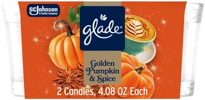 Glade Candle Jar, Pumpkin & Ginger, 4.08oz, 2 Count Glade Candle Jar, Pumpkin & Ginger, 4.08oz, 2 Count