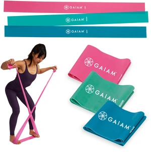 Gaiam Flat Band Kit, Rubber, Multicolor Gaiam Flat Band Kit, Rubber, Multicolor