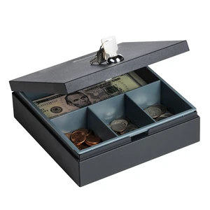 SentrySafe DS-1 Cash Box Safe With Privacy Key Lock and Removable Tray, 2.1in x 6.8in x 6.9in, Black SentrySafe DS-1 Cash Box Safe With Privacy Key Lock and Removable Tray, 2.1in x 6.8in x 6.9in, Black