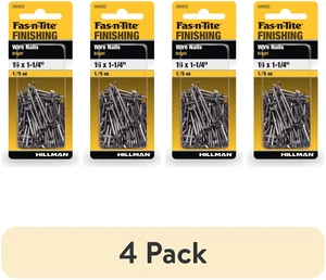Fas-n-tite Bright Wire Finishing Nails, 16 x 1-1/4in, Steel, Silver, 4 Pack Fas-n-tite Bright Wire Finishing Nails, 16 x 1-1/4in, Steel, Silver, 4 Pack