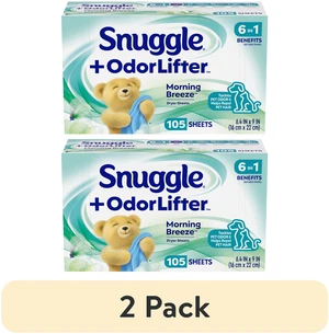 Snuggle OdorLifter Morning Breeze Dryer Sheets, 105 Count (2-Pack) Snuggle OdorLifter Morning Breeze Dryer Sheets, 105 Count (2-Pack)