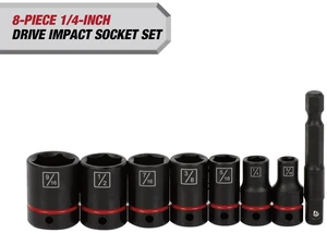 Hyper Tough 8-Piece 1/4-Inch Drive Impact Socket Set (SAE) Hyper Tough 8-Piece 1/4-Inch Drive Impact Socket Set (SAE)