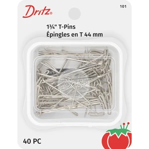 Dritz 1-3/4" T-Pins 40 Count Nickel-Plated Steel Dritz 1-3/4" T-Pins 40 Count Nickel-Plated Steel