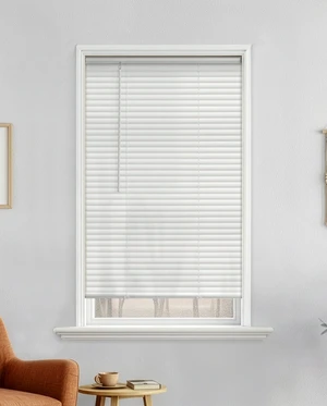 Mainstays 1 in Cordless Vinyl Light Filtering Mini Blinds, White, 23 in W x 42 in L Mainstays 1 in Cordless Vinyl Light Filtering Mini Blinds, White, 23 in W x 42 in L