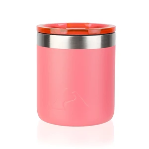 Ozark Trail 10oz Ceramic Lined Stainless Steel Lowball Tumbler with Magnetic Tritan Transparent Slider Lid, Coral Ozark Trail 10oz Ceramic Lined Stainless Steel Lowball Tumbler with Magnetic Tritan Transparent Slider Lid, Coral