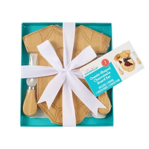 Way To Celebrate 3-Piece 8 in Bamboo Onesie-Shaped Charcuterie Board Set with Cheese Knife and Cheese Fork Way To Celebrate 3-Piece 8 in Bamboo Onesie-Shaped Charcuterie Board Set with Cheese Knife and Cheese Fork